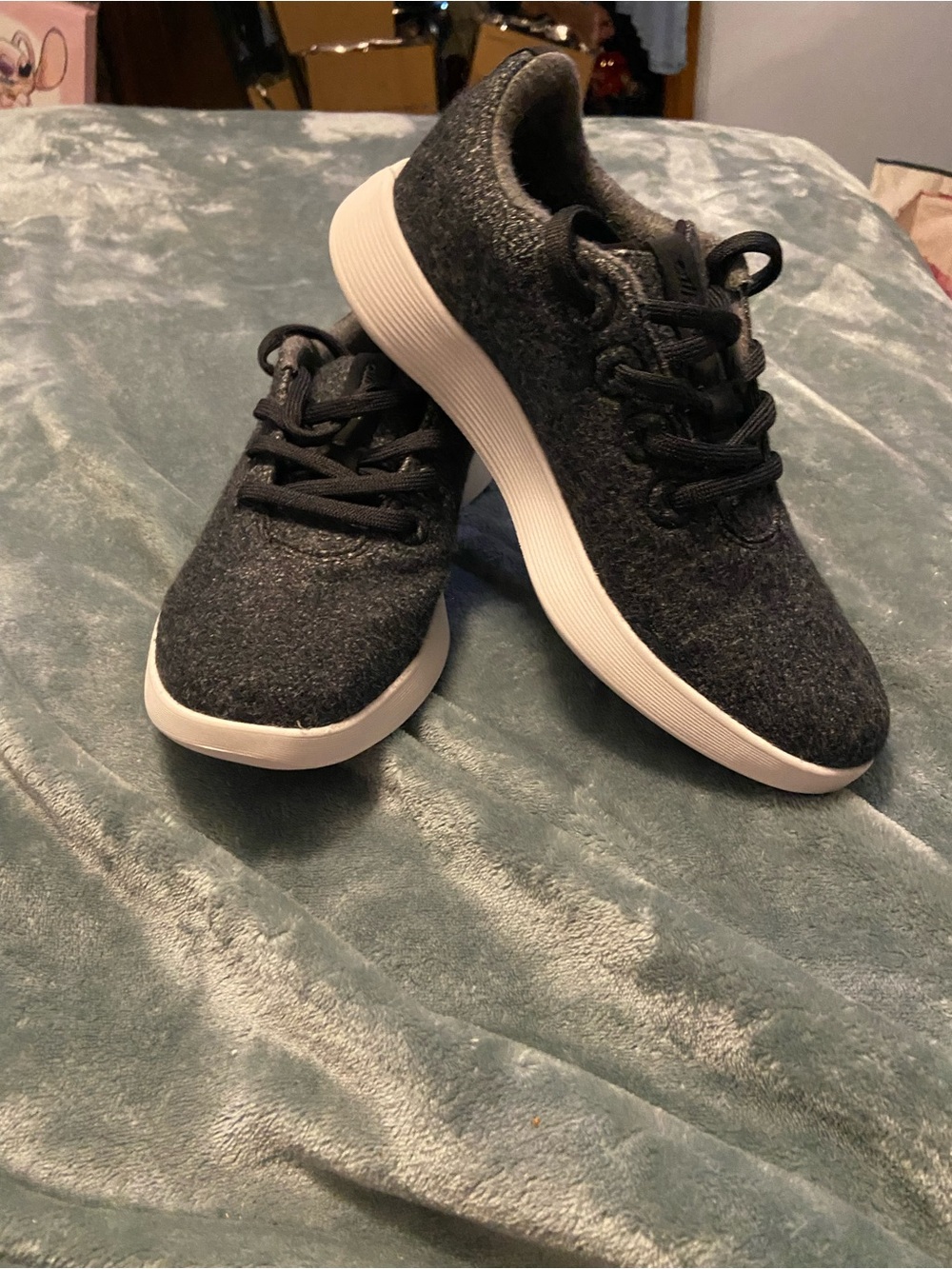 allbirds Men's Wool Runners in Charcoal with White Soles 10w